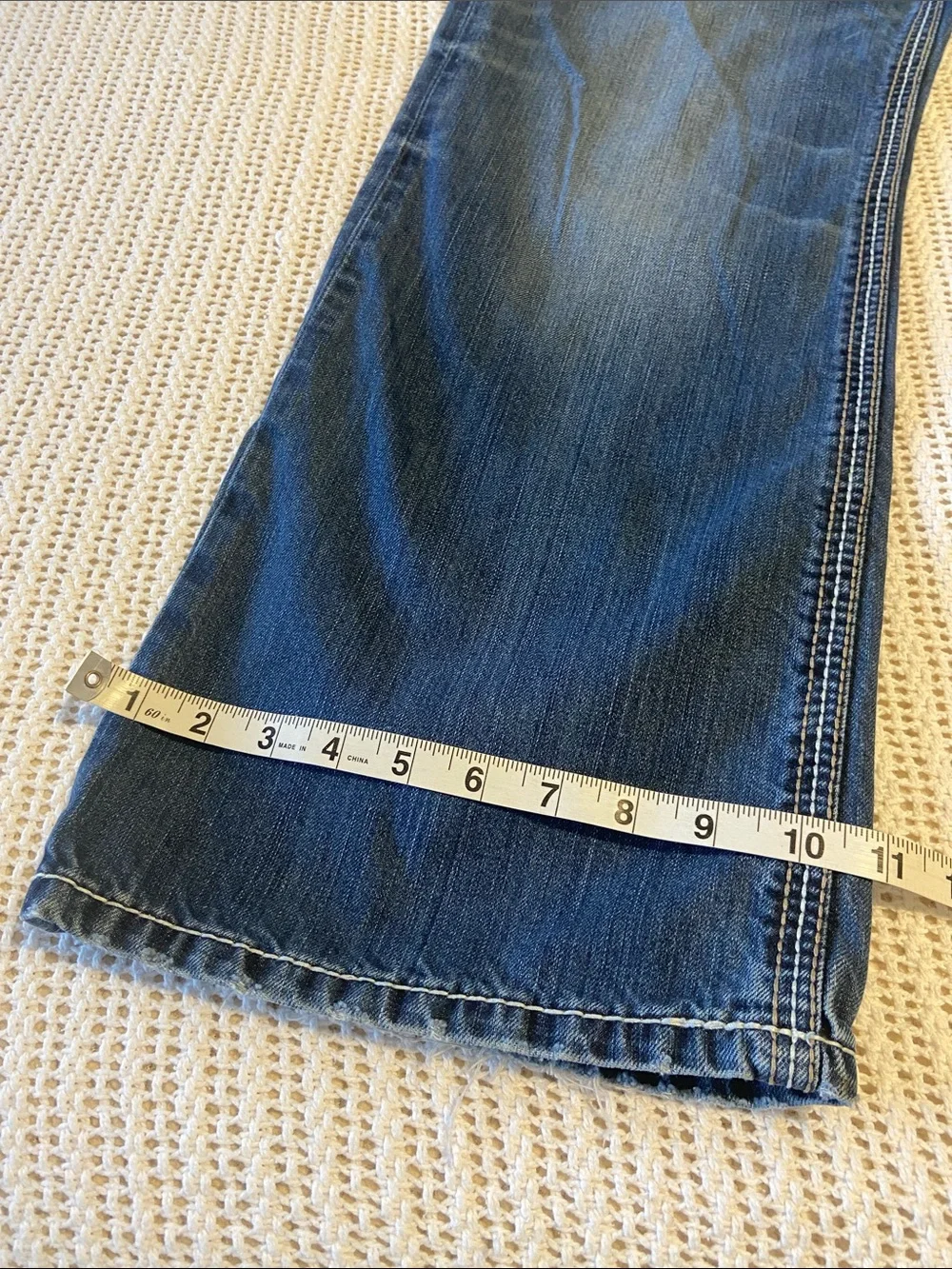 BKE Tyler Boot Jeans Mid Rise Blue Denim Western Cowboy Size 34 x 30”